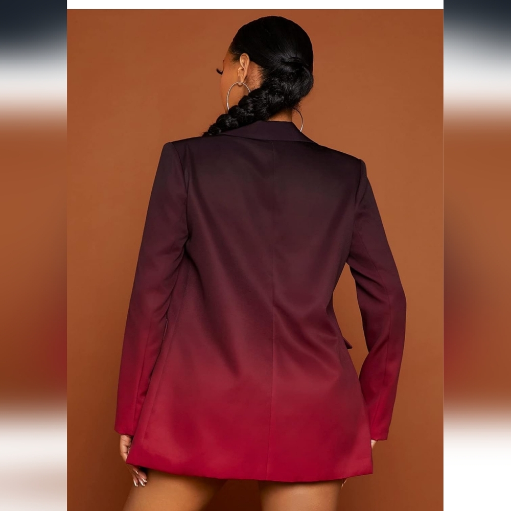 Black and Red Ombre‎ Women's Blazer.NWT - Picture 3 of 7